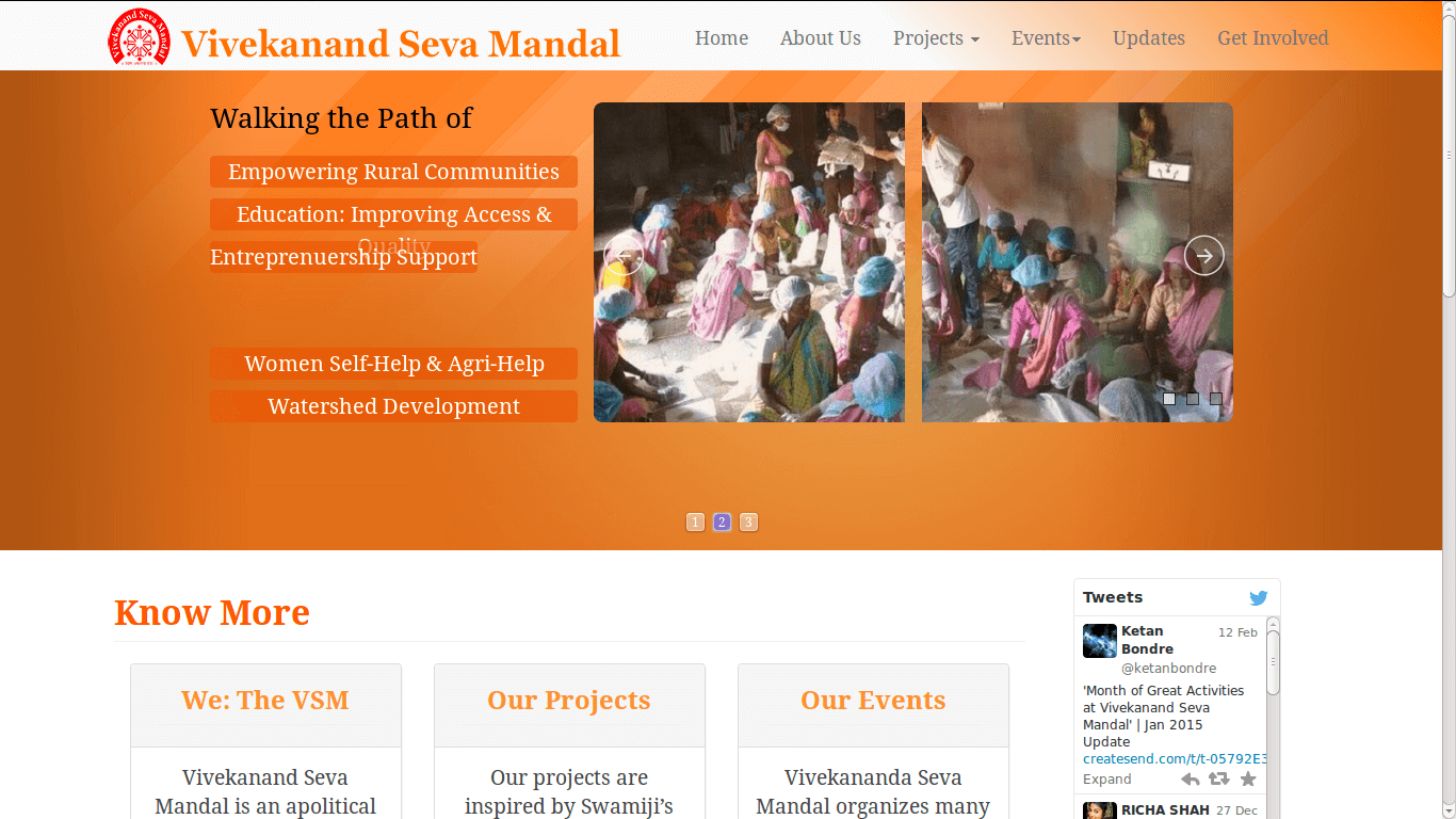 Vivekanand Seva Mandal Website Revamp